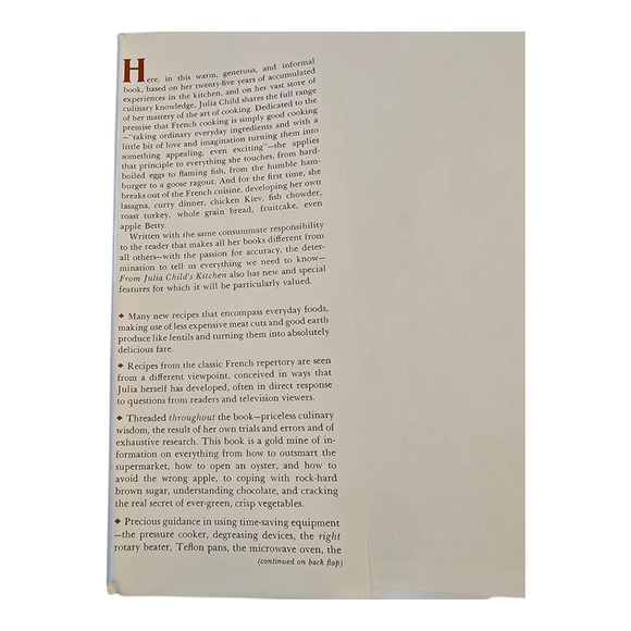 From Julia Child's Kitchen by Julia Child 1975 Cookbook Hardcover 687 Pages - Picture 7 of 11